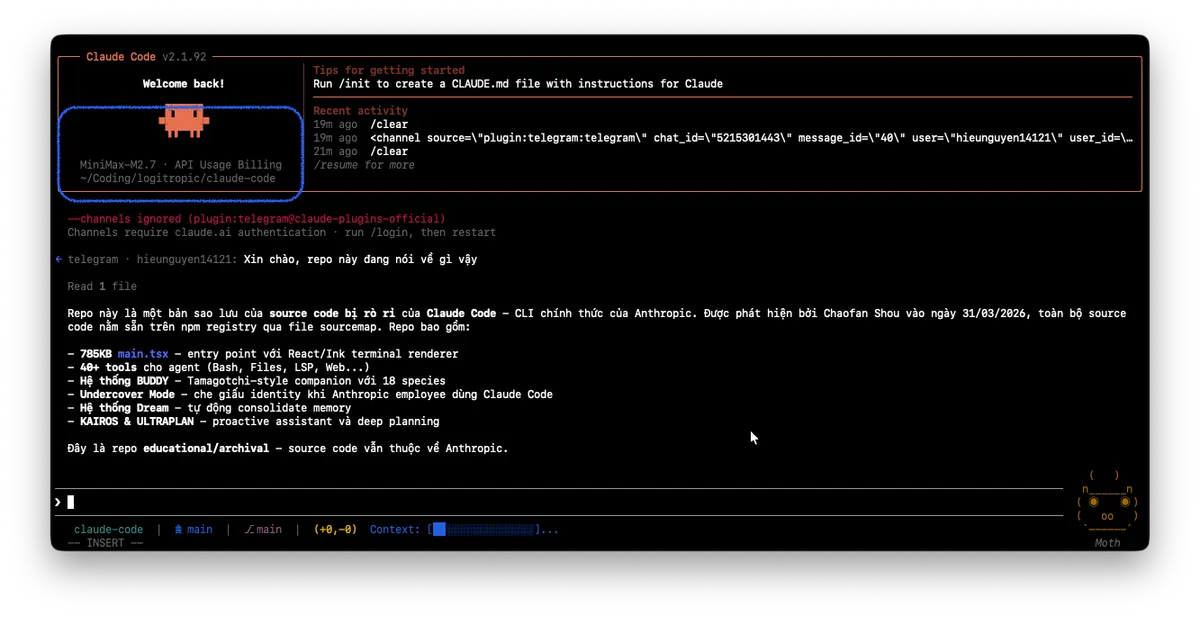 Dùng Channel trên Claude Code không cần claude.ai login